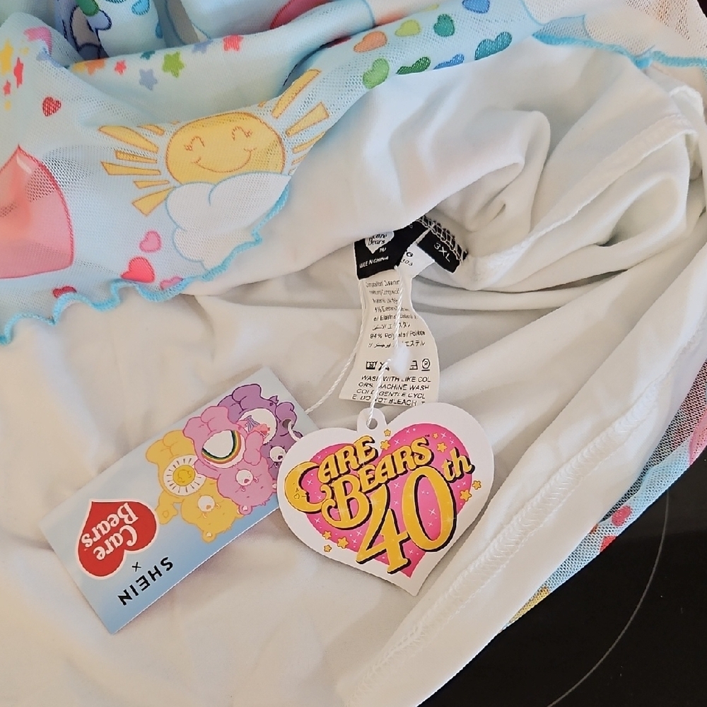 NWT 3X Colorful Care Bears Cartoon Print Dress - Picture 7 of 8